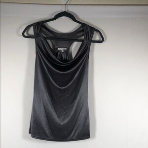 Charlotte Russe Charcoal Y2K Racerback Tank Top